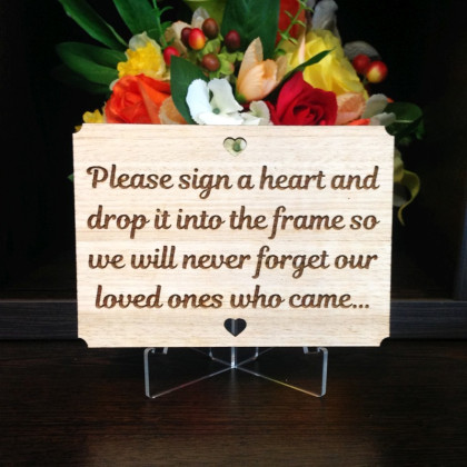 Instruction Sign for Guest Book Alternative