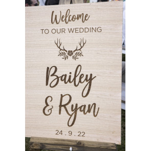 Personalised Wedding Welcome Sign #9