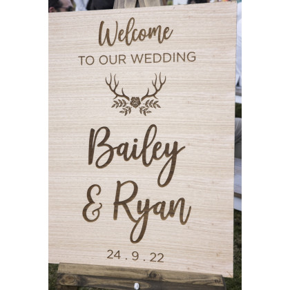 Personalised Wedding Welcome Sign #9