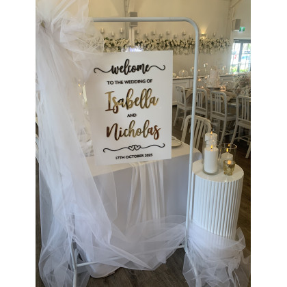 Personalised Wedding Welcome Sign #8