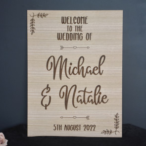 Personalised Wedding Welcome Sign #3