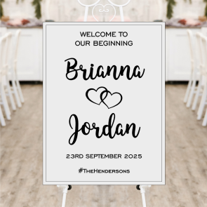 Personalised Wedding Welcome Sign #4