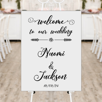 Personalised Wedding Welcome Sign #7