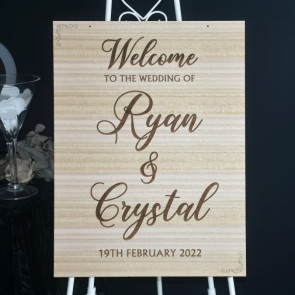 Personalised Wedding Welcome Sign #1