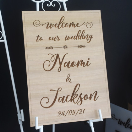 Personalised Wedding Welcome Sign #7