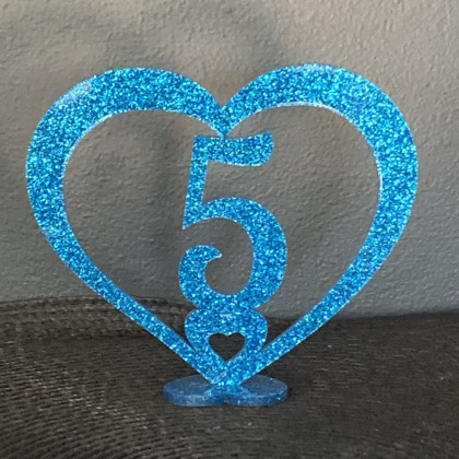 Heart Shaped Table number  