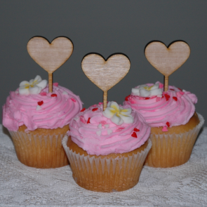 Hearts Cupcake Toppers Pack of 6