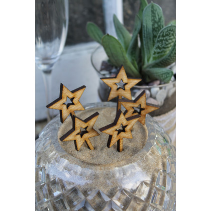 Star Cupcake Toppers Pack of 6, Twinkle Twinkle Star Set.