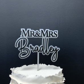 Personalised Wedding Double Layer Cake Topper
