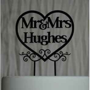 Personalised Mr & Mrs Love Heart #4