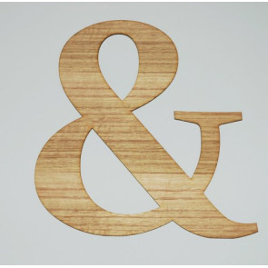 Large Ampersand Sign in Rustic Tasmanian Oak