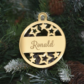 Christmas Bauble - Star Engraved