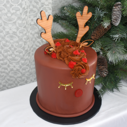 Rudolf Christmas Antler Cake Topper