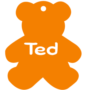 Teddy Bear Bag Tag